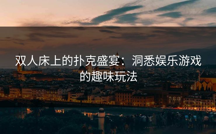 双人床上的扑克盛宴：洞悉娱乐游戏的趣味玩法
