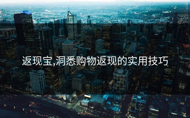 返现宝,洞悉购物返现的实用技巧